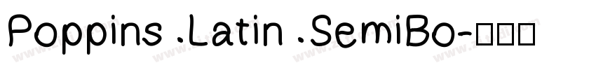 Poppins Latin SemiBo字体转换